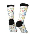 thumbnail image 5 of Uemuo Easter Egg3 Pattern Women's Crew Socks, Soft Durable Breathable Moisture-Wicking with Odor Control Cotton socks, 5 of 9
