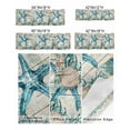 thumbnail image 4 of Kitchen Curtain Valances for Windows,Nautical Starfish Shell Coral Anchor Rod Pocket Small Valance Marine Retro Wood Plank Short Window Treatment for Bedroom Bathroom Living Room,54"x18", 4 of 9