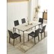 thumbnail image 5 of Light luxury cream dining table and chair, Italian style desk and chair, modern minimalist backrest, saddle leather stool My Lux Decor Round, 5 of 9