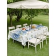 thumbnail image 4 of Outdoor Tablecloth with Umbrella Hole for Patio/Picnic/Party/Camping, Hydrangea Eucalyptus Waterproof Table Cloth Rectangle Table Cover Washable, Summer Botanical Leaves Butterfly (60"x 120"), 4 of 9