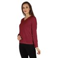 thumbnail image 3 of Inkmeso T-shirt Manches Longues à Manches Longues pour Femme Solid Button Henley T-shirts, 3 of 7