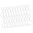 thumbnail image 2 of GOOHOCHY Juego de 24 discos circulares transparentes de acrílico para llaveros, llaveros redondos de acrílico transparente para manualidades (transparentes), 2 of 8