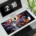 thumbnail image 3 of Spooky Halloween Night Witch Maine Coon Glowing Pumpkins Desk Mat Full Keyboard Mouse Pad Cat Lover Kitten Owner Gifts Large Mousepad - 12015, 3 of 5