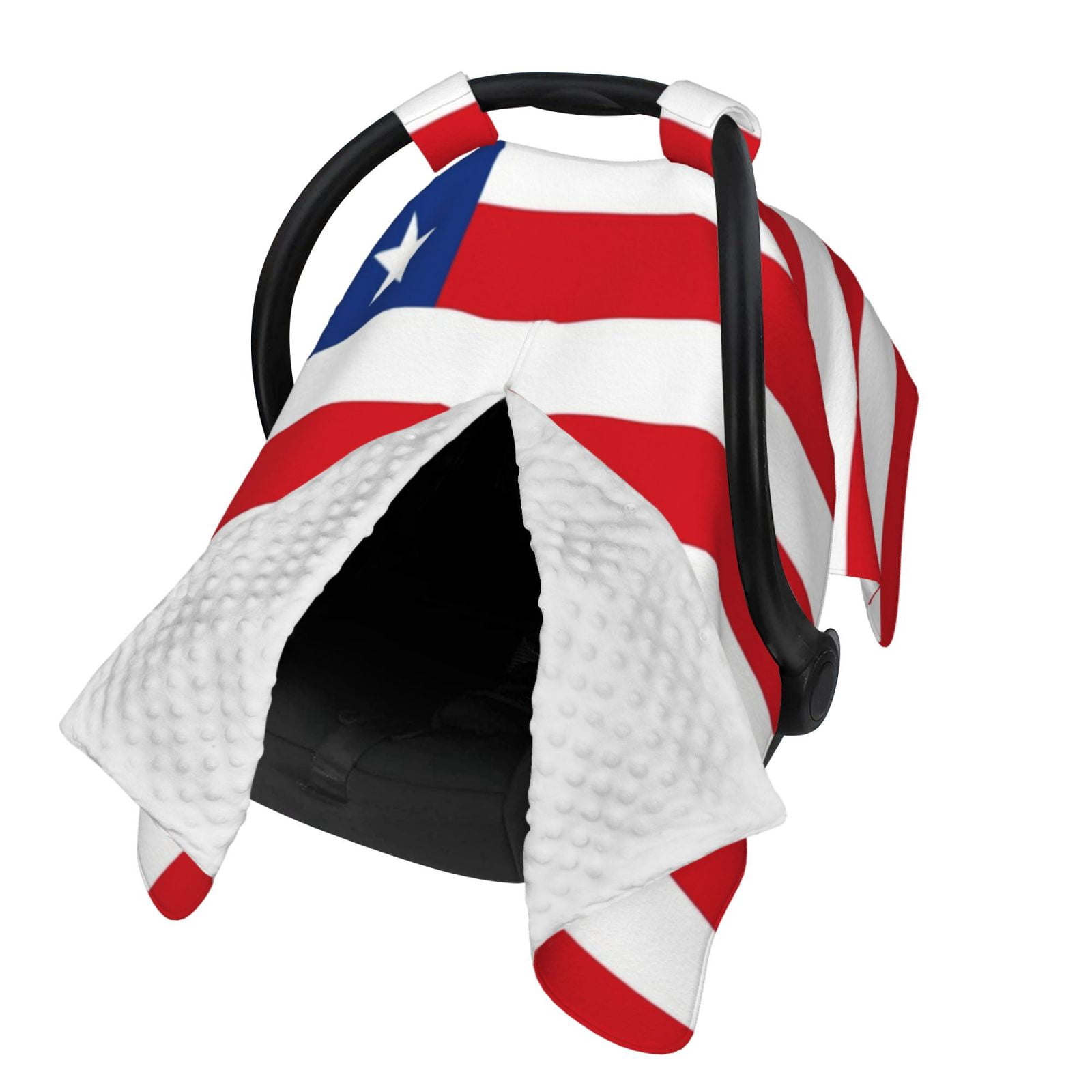 Naloa America Flags3 Baby Car Seat Cover, Breathable Baby Carrier Cover, Multiuse Baby Carrier Cover & Nursing Breastfeeding Cover