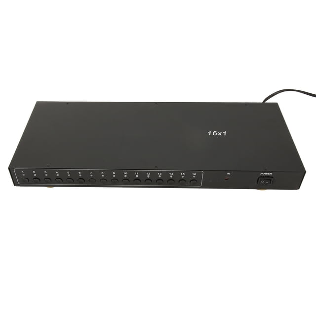 16 Way Sound Video Switcher, 16 in 1 OutSwitcher, Stable Stereo Sound Selector Switch for Home Theater, Wide Applications with Strong Compatibility