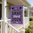thumbnail image 1 of Decoración exterior de la bandera del jardín de graduación - Bandera impermeable de poliéster para jardín, diseño de globos de gorra de graduación festiva, fondo fotográfico para la fiesta en el, 1 of 6