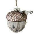 thumbnail image 2 of Northlight 4.5" Glass Glittered Acorn Christmas Ornament - Rose Gold, 2 of 2