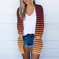 thumbnail image 2 of Baberdicy Cardigan Sweater Women's Printed Fashion Casual Pocket Long Sleeved Cardigan Women's Cardigans Brown, 2 of 6
