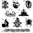 thumbnail image 4 of Letrero colgante de The Witch Is In Halloween, decoración de Halloween para puerta del hogar, truco o trato, suministro de fiesta de Halloween feliz, 4 of 4