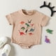 thumbnail image 5 of Gibobby Ropa Para Bebe con estampado de dinosaurio de dibujos animados de manga corta para niños y niñas, monos para recién nacidos, ropa(Marrón, 12-18 Meses), 5 of 5