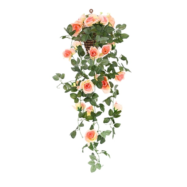 Decoraciones para la Sala de Estar Flores Artificiales de la Rosa Simulada Acondicionamiento Del Conducto Bloqueo de la Decoración Del Techo de la Sala de Estar Plantas de Envoltorio de Plástico Flore