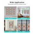 thumbnail image 6 of Window Privacy Film Farmhouse Aztec Stained Glass Window Film Decorative Sun Block Window Cover Boho Southwest Tribal Ethnic Flowers Window Clings Static Adhesive Sticker for Bathroom 23.6"x78.7", 6 of 7