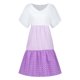 thumbnail image 5 of ICHUANYI Clearance Fashion Women's Sexy Summer Casual Sleeveless Round Neck Solid Fork Opening Dress(Purple, XL) ICHUANYI WER2023080704313, 5 of 6