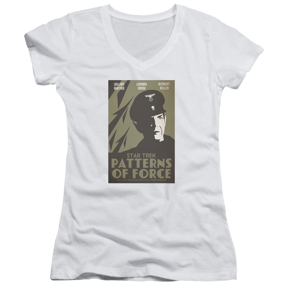 Star Trek Tos Episode 50 Junior Women's V-Neck T-Shirt White