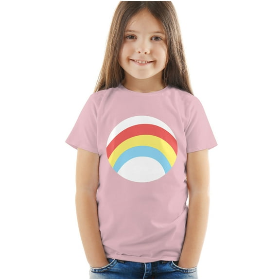 Care Bears: Unlock the Magic Cheer Bear Belly Kids T Shirt (4) for Toddler Boys and Girls, Pink