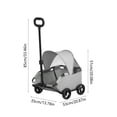 thumbnail image 3 of Pet Stroller, Pet Stroller Wagon with Breathable Mesh Window, Weather Cover _ #05 _ B _ Gray, 3 of 9