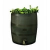 RTS Companies 5513-000100-5681 Round Rain Barrel 35USG - Brown with Brass Spigot