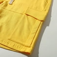 thumbnail image 4 of Huesdet Men's Hiking Cargo Shorts Fishing Outdoor Travel Camping Casual Golf Zipper Pockets(Yellow,L), 4 of 7