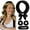 Black, variant on Jaina Heatless Hair Curler, No Heat Hair Curlers to Sleep in, Super Soft Ribbon Wrap for Long Hair,Overnight Heatless Curling Set with Hair Scrunchies and Clip, for All Hair Types