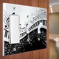 thumbnail image 3 of WIRESTER Triple 1-Gang Decorator Light Switch and 2-Gang Toggle Wall Plate/Switch Plate Cover, Music Note Piano, 3 of 6