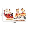 thumbnail image 1 of Adornos Navideños YONGSHENG Artesanales de Resina Elk Santa Claus Trineo, 1 of 4