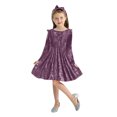 thumbnail image 3 of Toddler Girls Long Sleeve Ruffles Dresses Solid Princess Dress Clothes 9-12 Months, 3 of 8