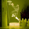 thumbnail image 2 of YSITIANNA 3D Basketball Night Light led Lamp Illusion 7 Color Changing Touch Switch Table Desk Decoration Lamps Birthday Gift Acrylic Base USB Cable Toy STNL#2285, 2 of 5