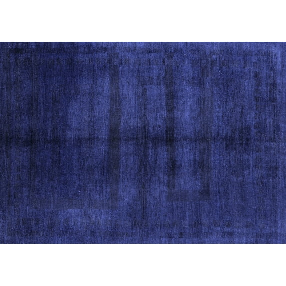 Ahgly Company Machine Washable Indoor Rectangle Abstract Blue Modern Area Rugs, 6' x 9'