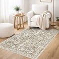 thumbnail image 3 of GLATTICE Entryway Rugs 3x5 ft Washable Area Rug Super Soft Rug Non Slip Rubber Backed Entry Rug for Kitchen Bedroom Office Living Room,, Taupe Beige with Ivory Hues, 3 of 7