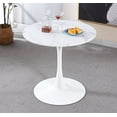 thumbnail image 2 of Velets Tulip Mid Century Modern Dining Table/Coffee Table with Round Top & Pedestal Base, Functional Table for Dining & Living Room - Perfect for Breakfast Nooks & Kitchens (White-Marble Top, 32"), 2 of 5