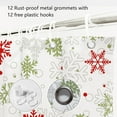 thumbnail image 6 of Winter Christmas Shower Curtain Snowflake Shower Curtain Ren and Green Snowflakes Xmas New Year Bathroom Decor Washable Durable Fabric Bathroom Curtains 72x72 in, 6 of 6