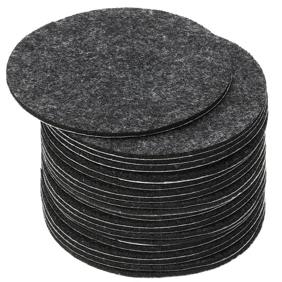 Uxcell 3 Inch Diameter Lamp Base Felt, 20Pack 2mm Thickness Adhesive Non-slip Anti-scratch Backed Felt, Dark Grey
