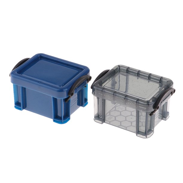 Estuche de almacenamiento en miniatura CUTICAT 2 piezas para casa de muñecas 1/6 Color Negro y azul