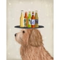 thumbnail image 3 of Fab Funky 12x14 Black Modern Framed Museum Art Print Titled - Labradoodle Gold 2 Beer Lover, 3 of 5