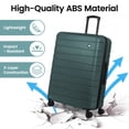 thumbnail image 6 of New York Xpress 30" Hardside Large Checked Luggage Spinner Lightweight, Green - 2538, 6 of 9