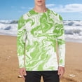 thumbnail image 3 of Rvwovn Men's Moisture Wicking Abstract Paint Long Sleeve Top, Breathable Workout Gym Running Raglan Shirt, 3 of 5