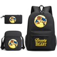 thumbnail image 2 of 3pcs Disney Beauty and the Beast Teenager Students Backpacks Schoolbags Pencil Case Shoulder Bags Boys Girls School Bags Sets, 2 of 4