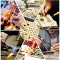 thumbnail image 6 of 400Pcs Real 24K Gold Plated Chip Solder Brass Solder Chips Flux for Jewelry Precut Tiny Ultra Low Temp Easy Welding Solder Square for DIY Jewelry Making Repair Electronic Soldering 2x2mm Gold, 6 of 9