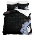 thumbnail image 6 of Kuromi Cartoon Anime 2 Piece/3 Piece Bedding Sets Comforters Sets & Pillowcases Set for Boys Girls Mens Womens Breathable Durable Microfiber Super Soft Ultra-Soft Fashion Funny, 6 of 10