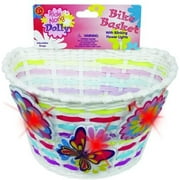 Ride Along Dolly Bike Basket w Lightups - Kids Bicycle Basket Accessories Gifts w Three Motion Activated Blinking Flowers & Butterfly - Fun Gift Ideas!