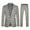 Dark Khaki, variant on Men's Slim Fit Smart Casual Plaid Single-Breasted One-Button Notch Lapel Two-Piece Suit - Spring/Fall Wrinkle-Resistant Regular Length Round Hem