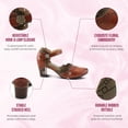 thumbnail image 6 of Spring Step L'Artiste Sayyes Mary Jane Heels | Baroque-Inspired Leather Pumps with Floral Embroidery, 6 of 9