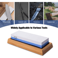 thumbnail image 6 of Professional Abrasive Whetstone Knife Sharpener 2 Side Grit 1000/6000 Knife Sharpening Stone, Knife Sharpener Stone with Non-slip Bamboo Base, Wet Stone Sharpening Kit for Kitchen Hunting, 6 of 7