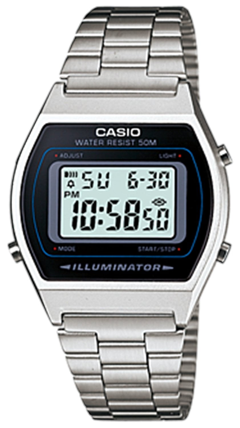 men's silver digital watch