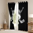thumbnail image 3 of Homewish Kids Teens Ice Hockey Curtains Pack of 2 (42x84 Each) for Boys Girls, Black Gray Monogrammed Curtains Blackout, Sports Theme Bedroom Curtains, Luxury, 3 of 6