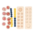 thumbnail image 2 of Game Wooden Counting Pegs Toys With Storage Bag Ten Grid Array Educational Number Sorting Counting Math Game, 2 of 8
