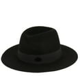 thumbnail image 5 of Women Wide Brim Felt Fedora Hat Winter Cap with Contrast Grosgrain Band, 5 of 13