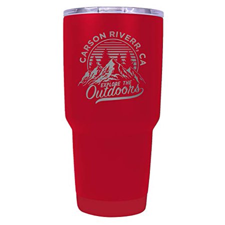 

Carson Riverr California Souvenir Laser Engraved 24 oz Insulated Stainless Steel Tumbler Red