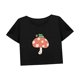 thumbnail image 5 of Camiseta corta holgada para mujer, camiseta recortada de entrenamiento de verano para viajes, vacaciones, mujer SG, 5 of 7