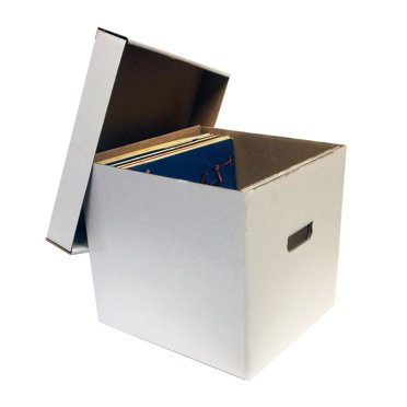 4 12 33rpm Record Album Storage Boxes With Removable Lid Holds Up To 65 Vinyl Records Virgin White By Max Pro Walmart Com